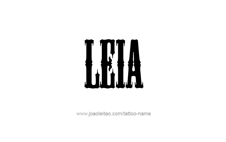 Tattoo Design Name Leia   