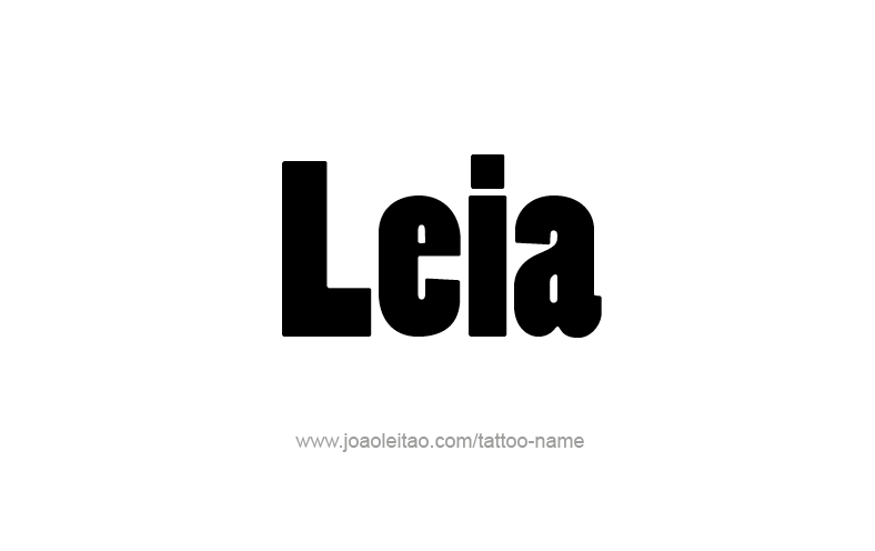 Tattoo Design Name Leia   