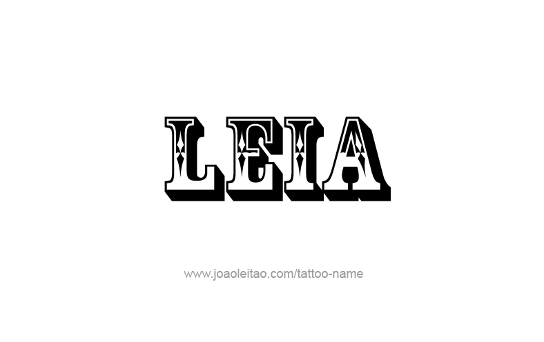 Tattoo Design Name Leia   