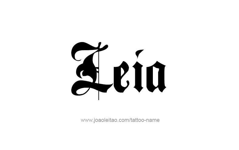 Tattoo Design Name Leia   