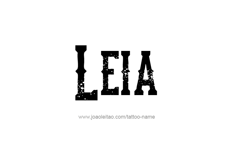 Tattoo Design Name Leia   