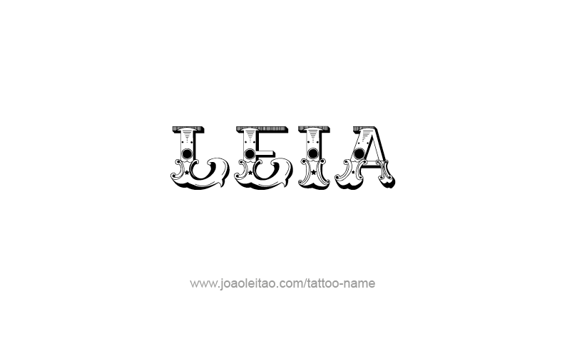 Tattoo Design Name Leia   