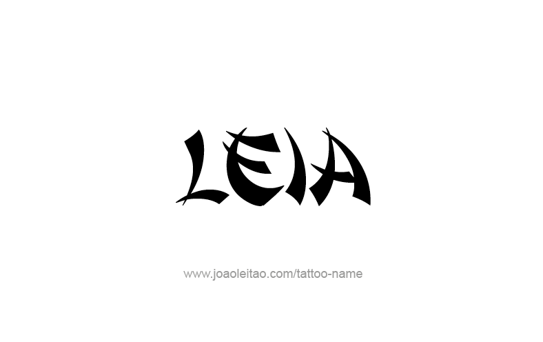 Tattoo Design Name Leia