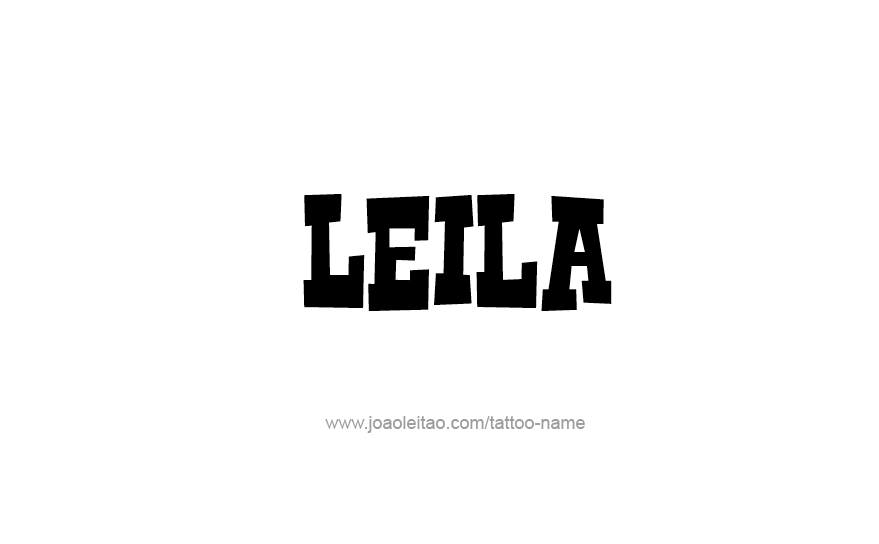 Tattoo Design Name Leila   