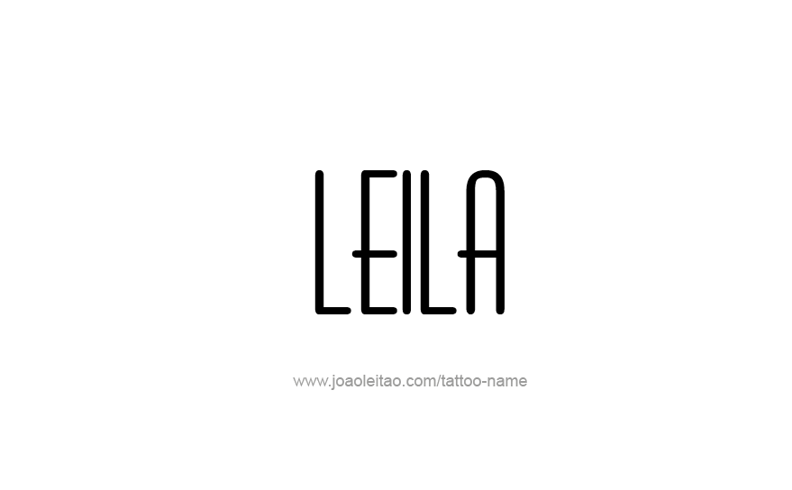 Tattoo Design Name Leila   