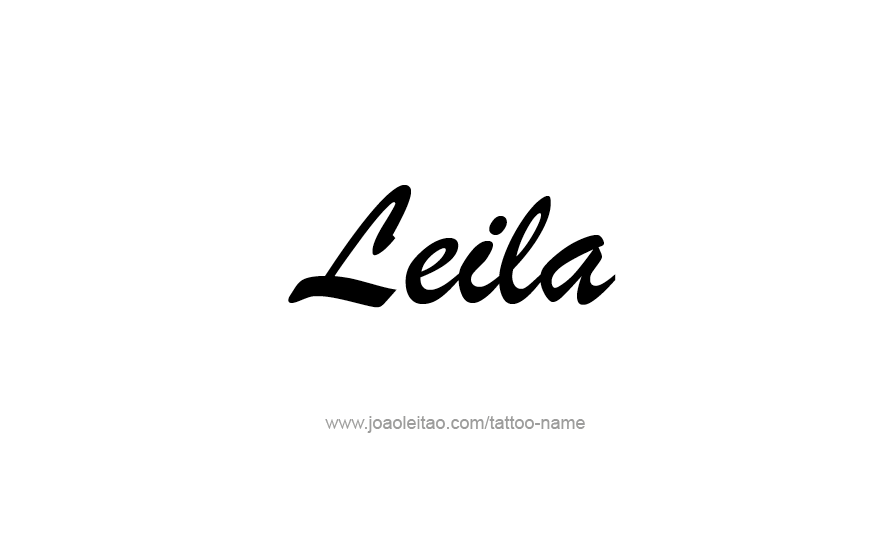 Tattoo Design Name Leila   