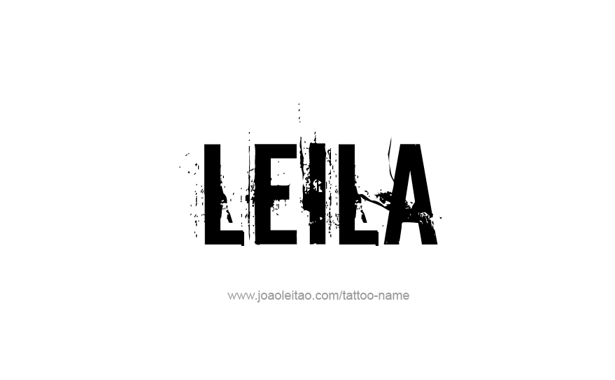 Tattoo Design Name Leila   