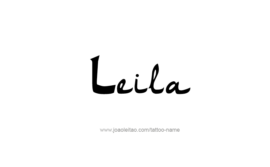 Tattoo Design Name Leila   