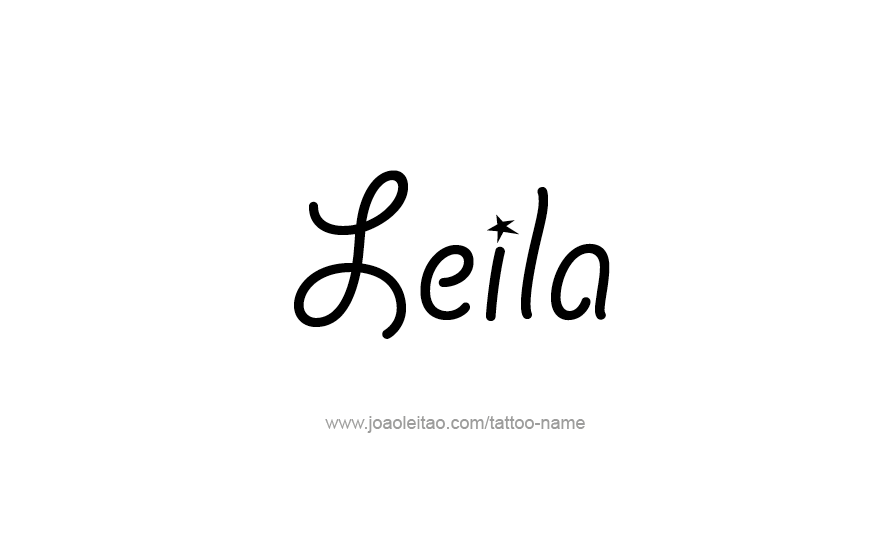 Tattoo Design Name Leila   