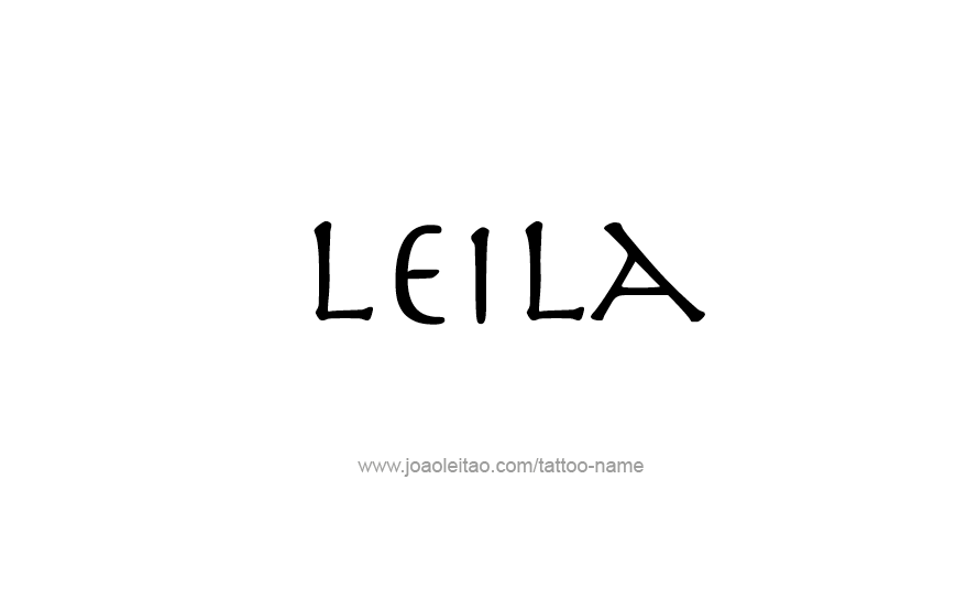 Tattoo Design Name Leila   