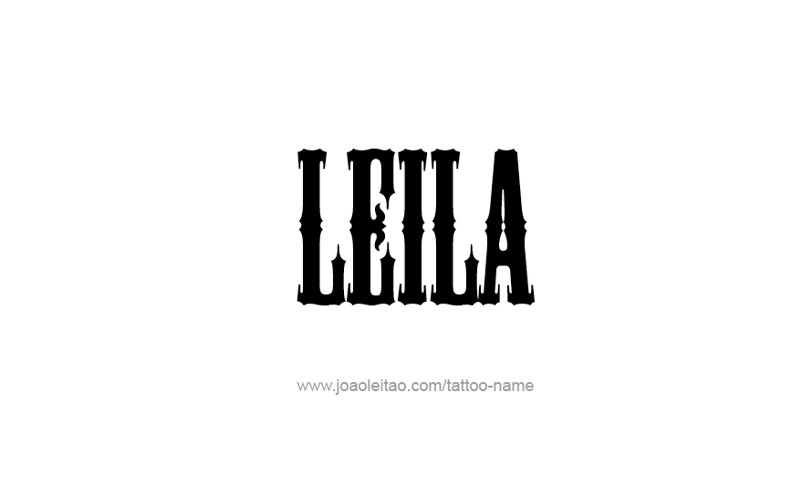 Tattoo Design Name Leila   