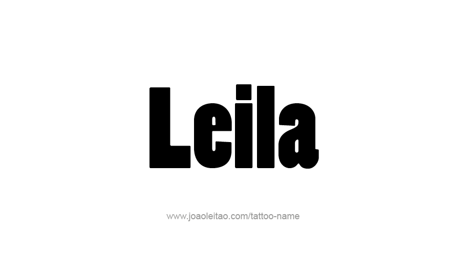 Tattoo Design Name Leila   