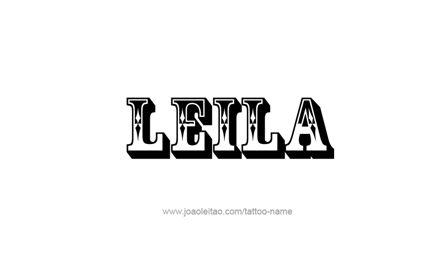 Tattoo Design Name Leila   