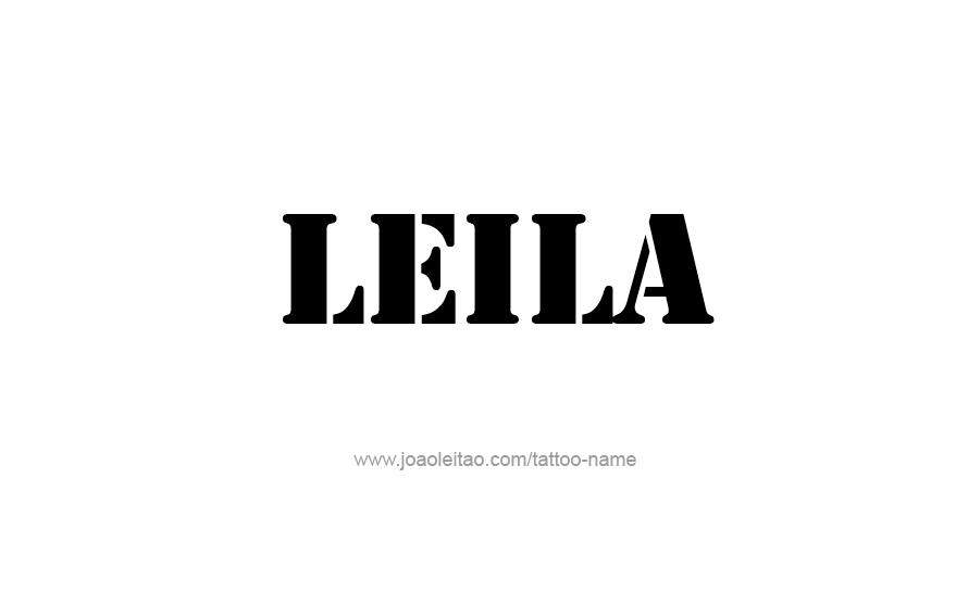 Tattoo Design Name Leila   