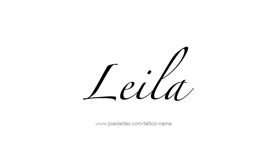 Tattoo Design Name Leila   