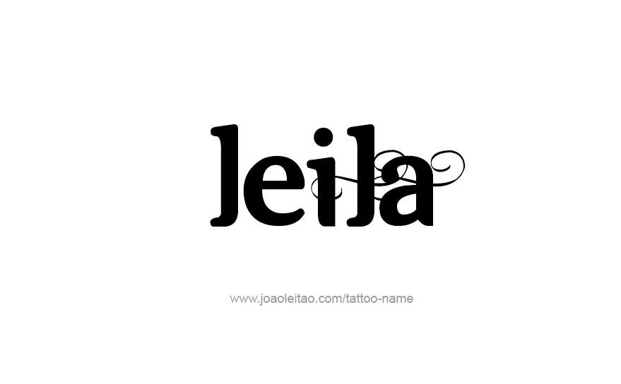 Tattoo Design Name Leila   