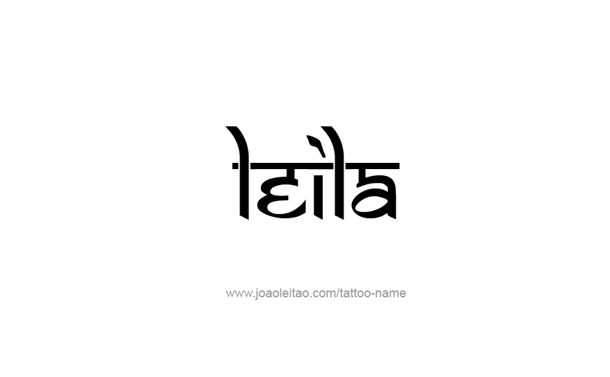 Tattoo Design Name Leila   