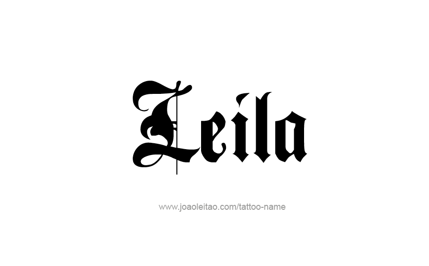 Tattoo Design Name Leila   