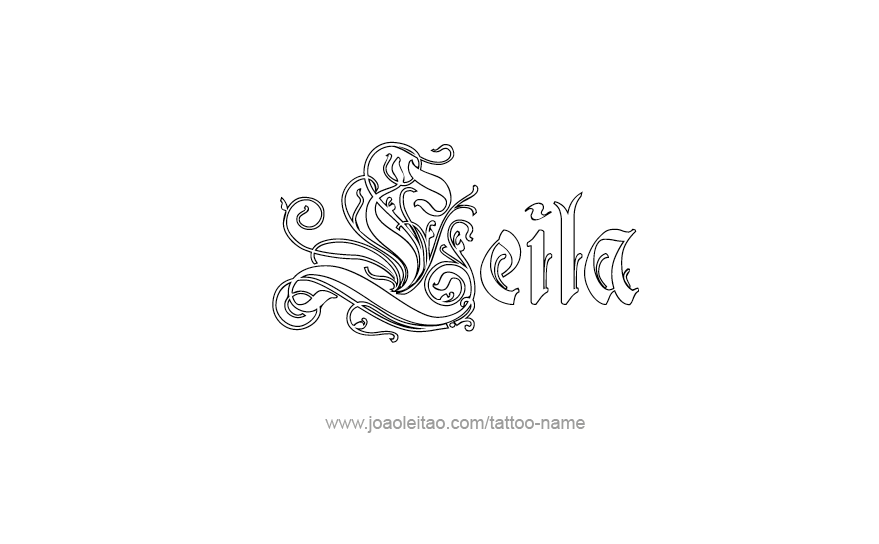 Tattoo Design Name Leila   