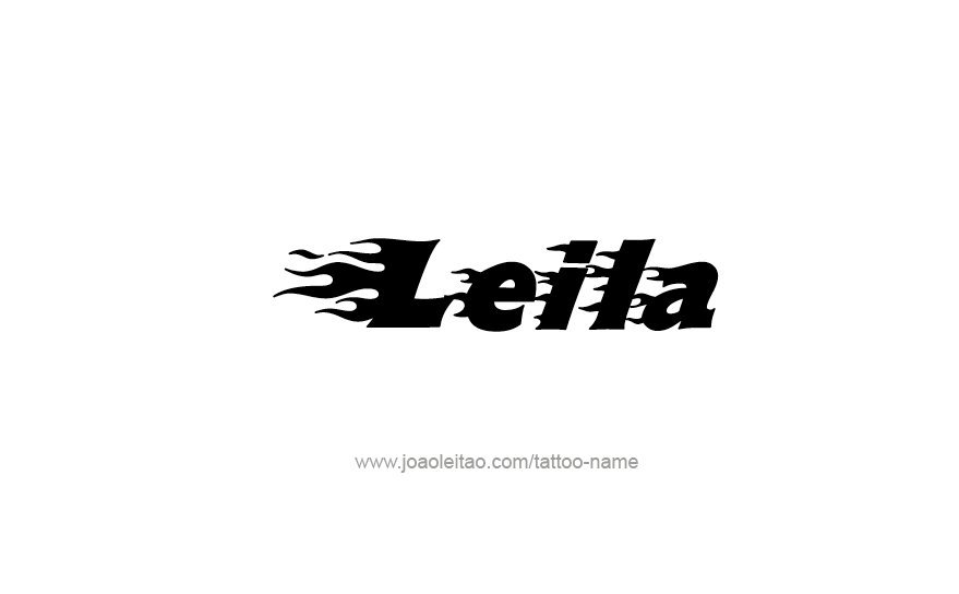 Tattoo Design Name Leila   