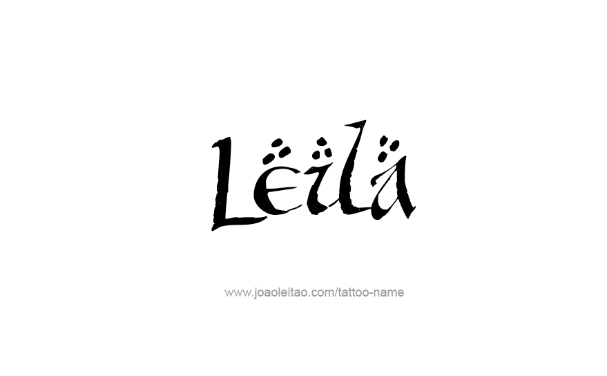 Tattoo Design Name Leila   