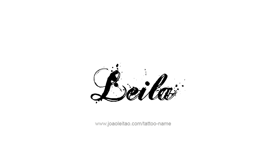 Tattoo Design Name Leila   