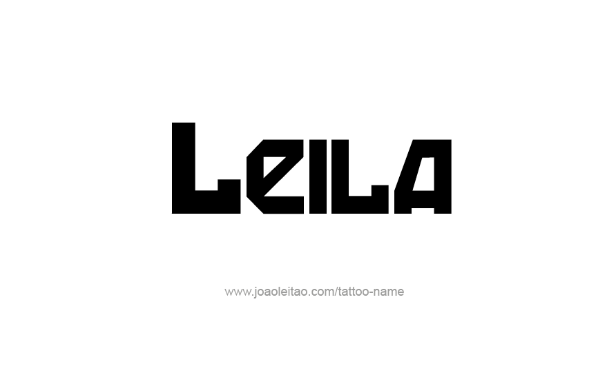 Tattoo Design Name Leila   