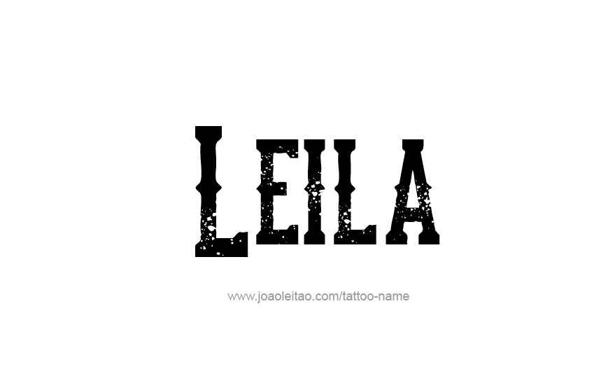 Tattoo Design Name Leila   