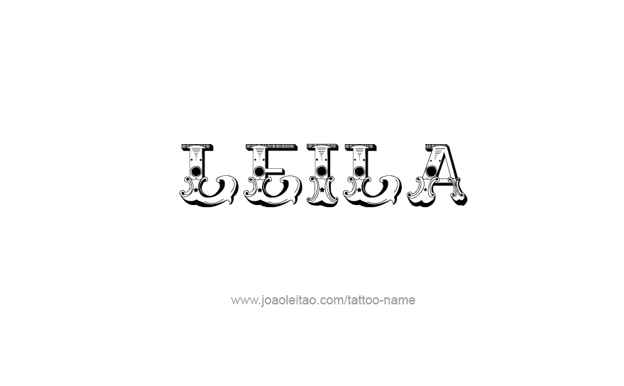 Tattoo Design Name Leila   