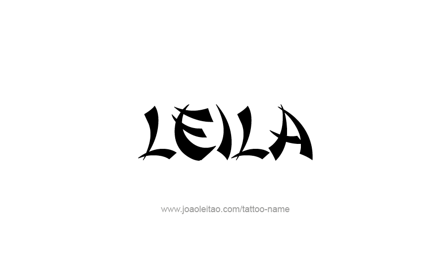 Tattoo Design Name Leila