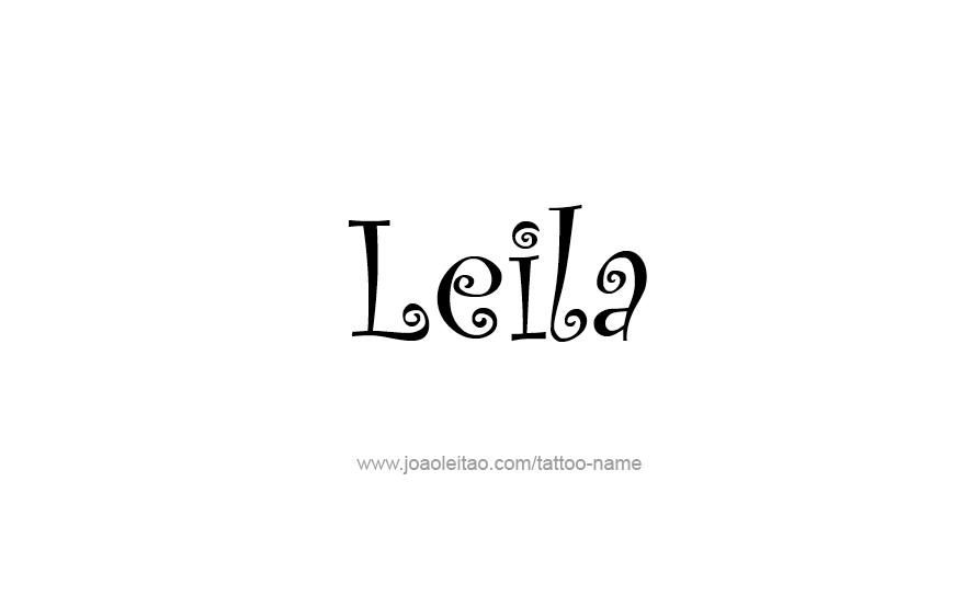 Tattoo Design Name Leila   