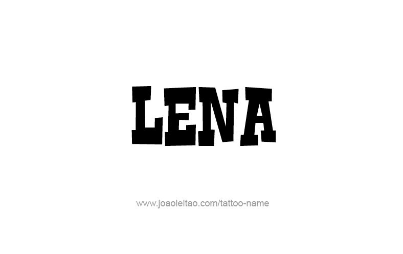 Tattoo Design Name Lena   