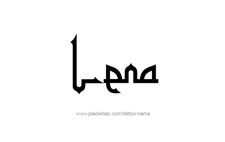 Tattoo Design Name Lena   