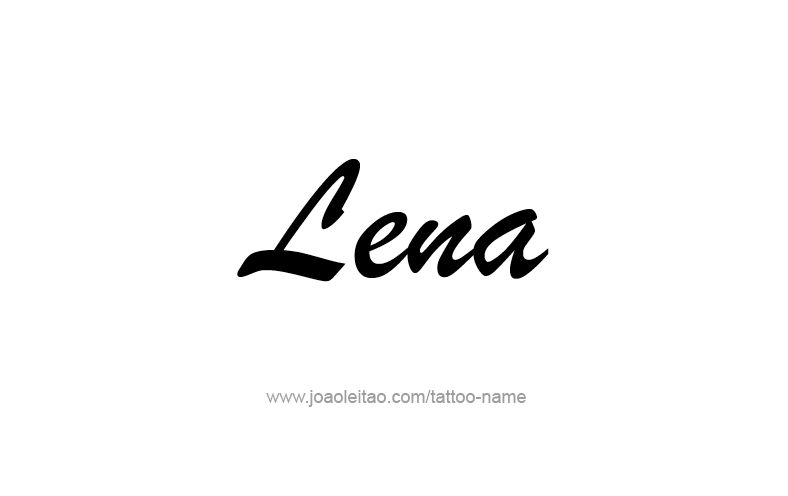 Tattoo Design Name Lena   