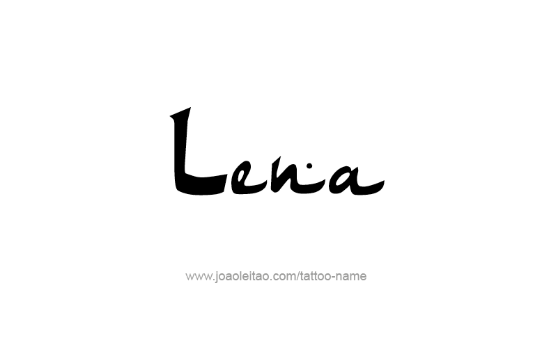 Tattoo Design Name Lena   