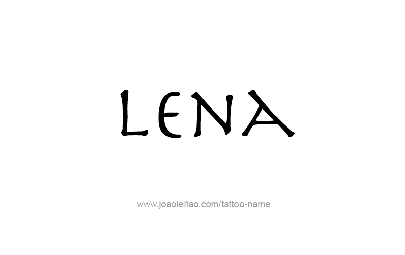 Tattoo Design Name Lena   