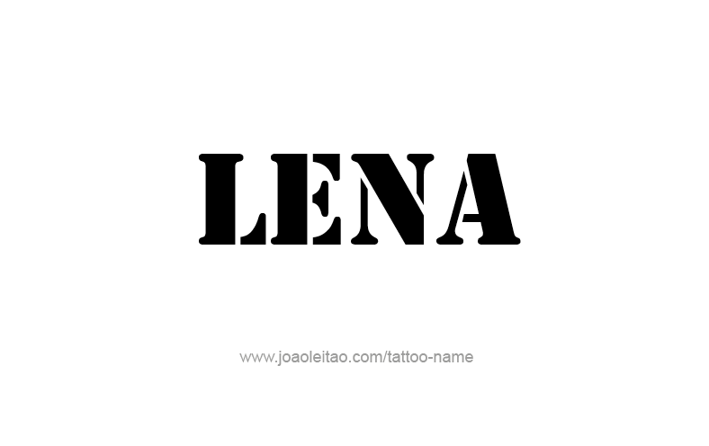 Tattoo Design Name Lena   