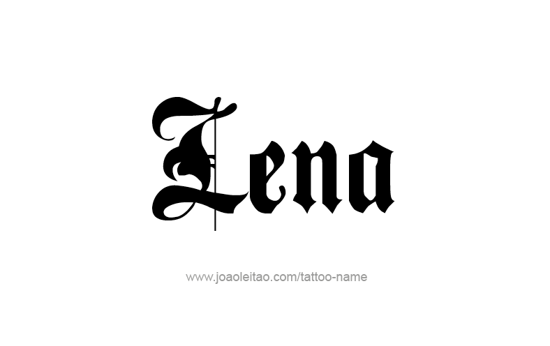 Tattoo Design Name Lena   