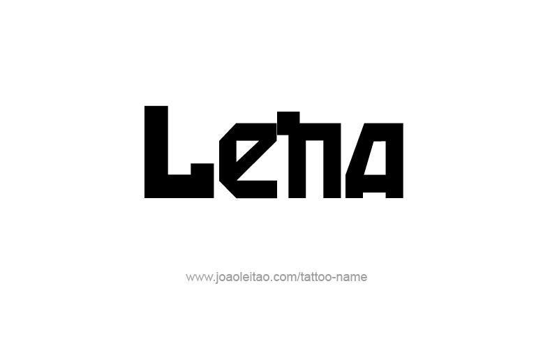 Tattoo Design Name Lena   