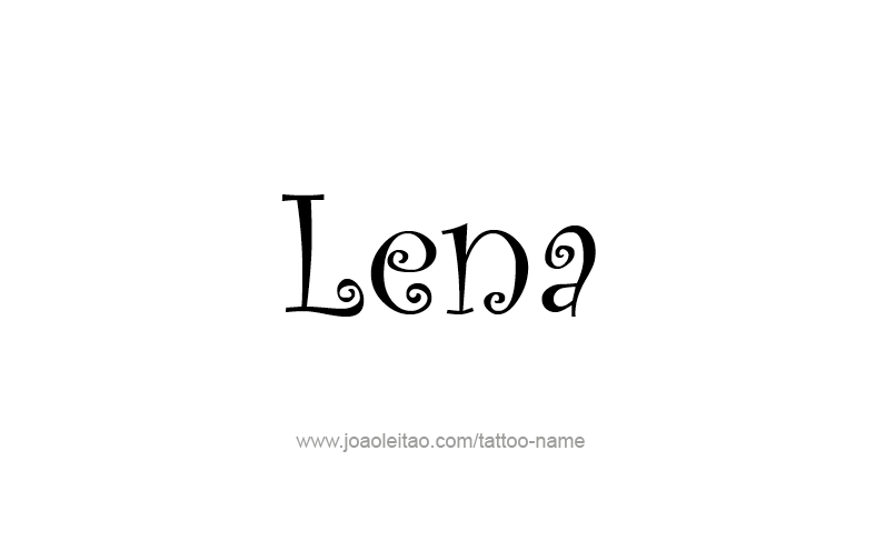 Tattoo Design Name Lena   