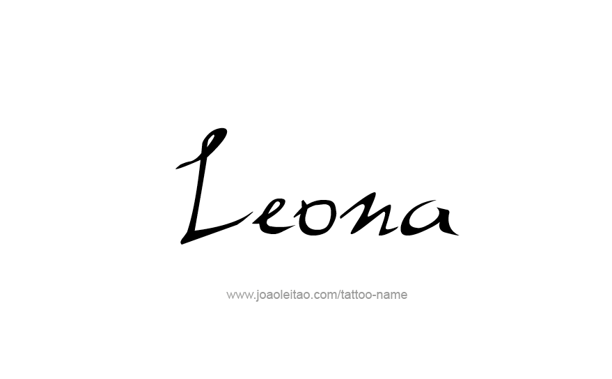 Tattoo Design Name Leona   