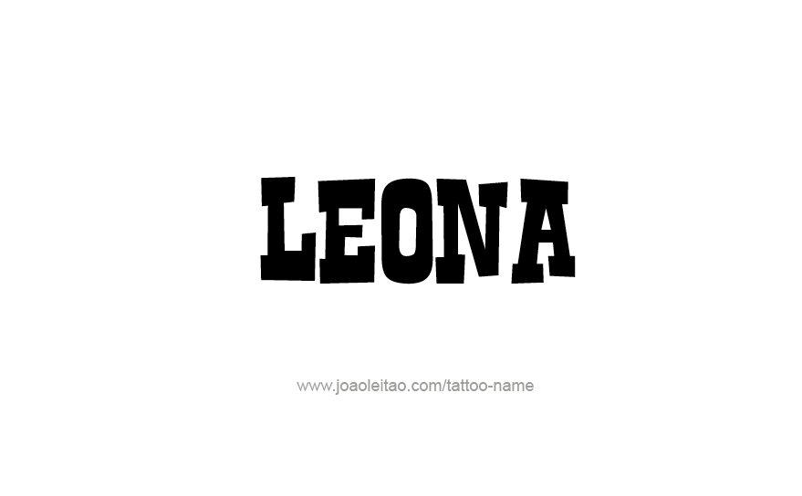 Tattoo Design Name Leona   