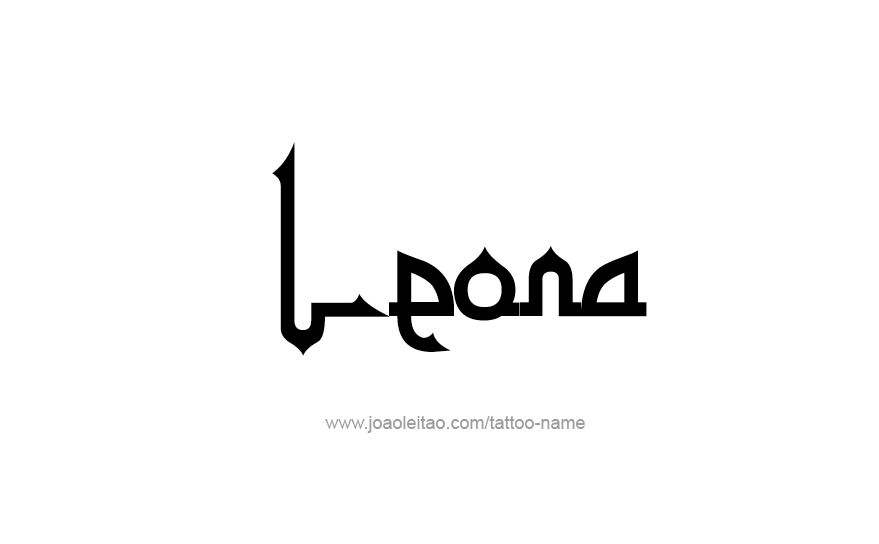 Leona Name Tattoo Designs