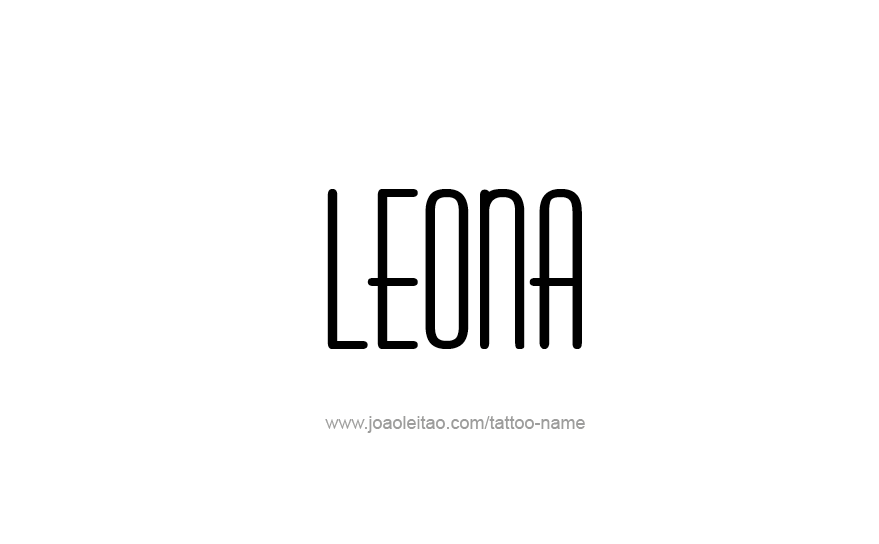 Tattoo Design Name Leona   