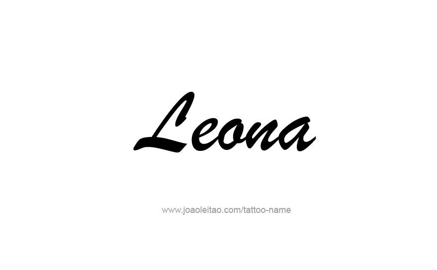 Tattoo Design Name Leona   