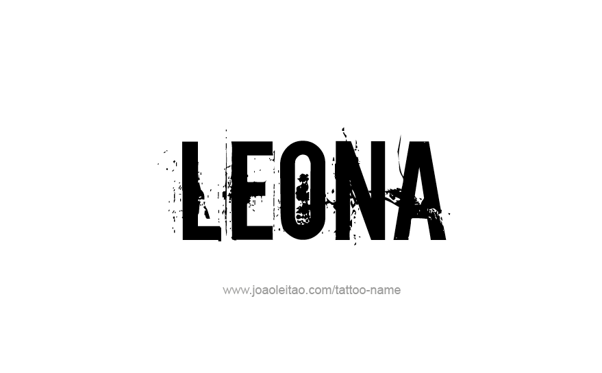 Tattoo Design Name Leona   