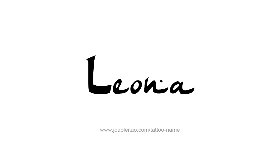 Tattoo Design Name Leona   