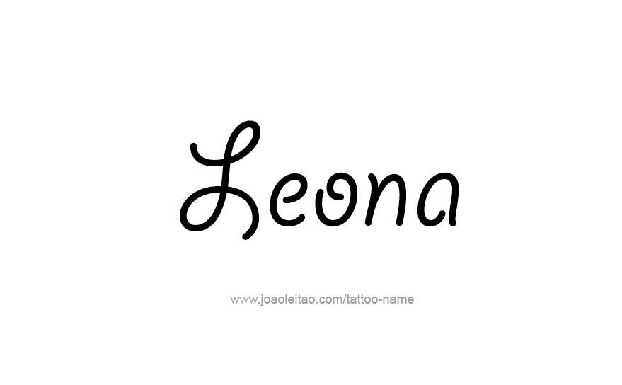 Tattoo Design Name Leona   