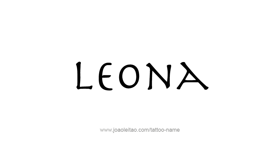 Tattoo Design Name Leona   