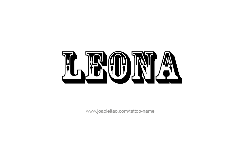 Tattoo Design Name Leona   